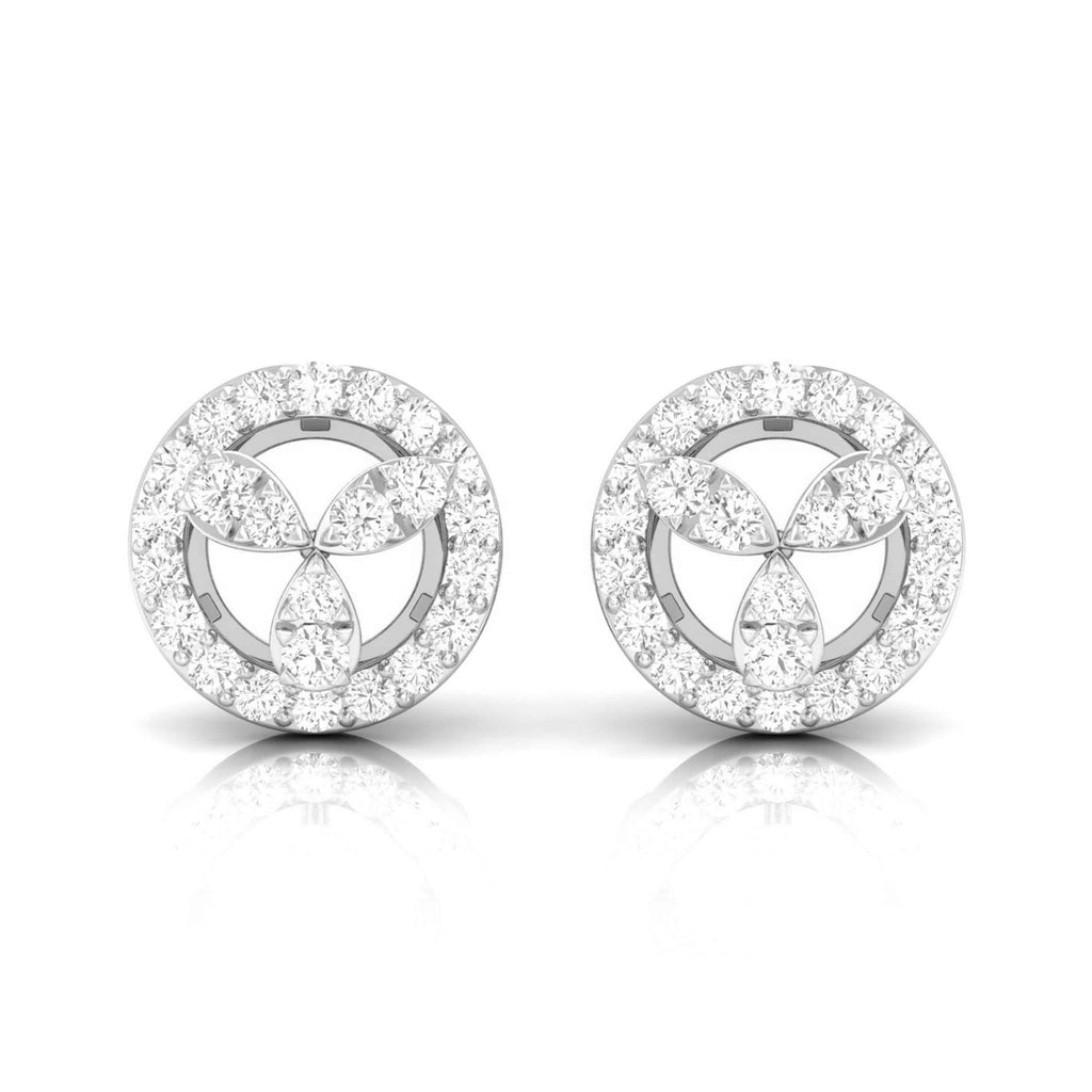 Designer Platinum Diamond Earrings for Women JL PT E OLS 29  VVS-GH Jewelove.US