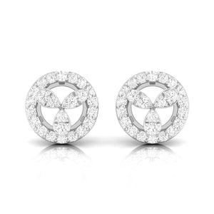 Designer Platinum Diamond Earrings for Women JL PT E OLS 29  VVS-GH Jewelove.US