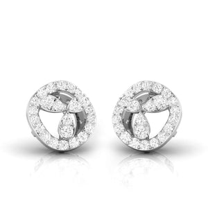 Designer Platinum Diamond Earrings for Women JL PT E OLS 29   Jewelove.US
