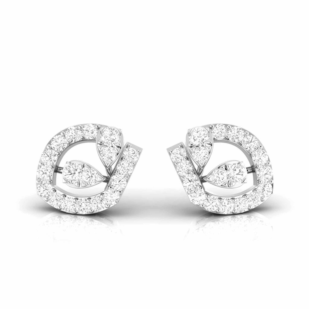 Designer Platinum Diamond Earrings for Women JL PT E OLS 30  VVS-GH Jewelove.US