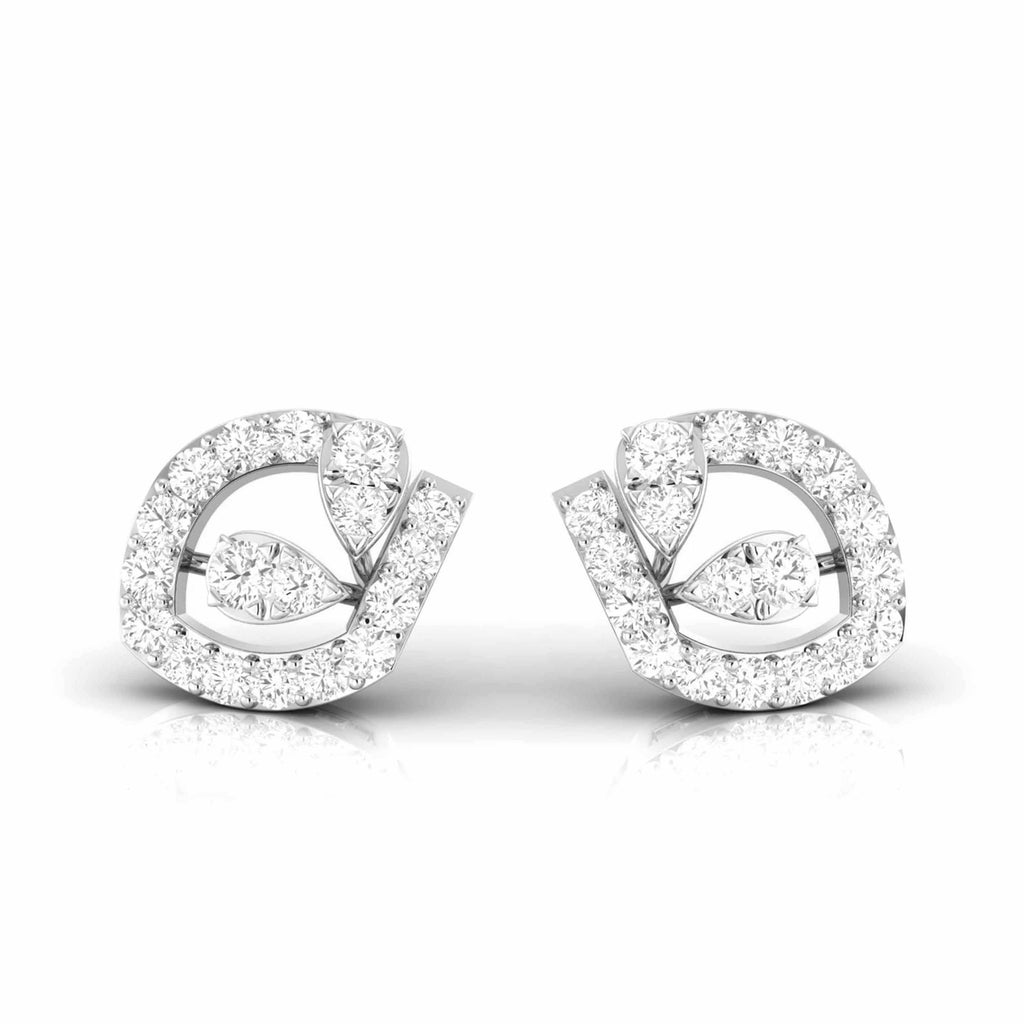 Designer Platinum Diamond Earrings for Women JL PT E OLS 30  VVS-GH Jewelove.US