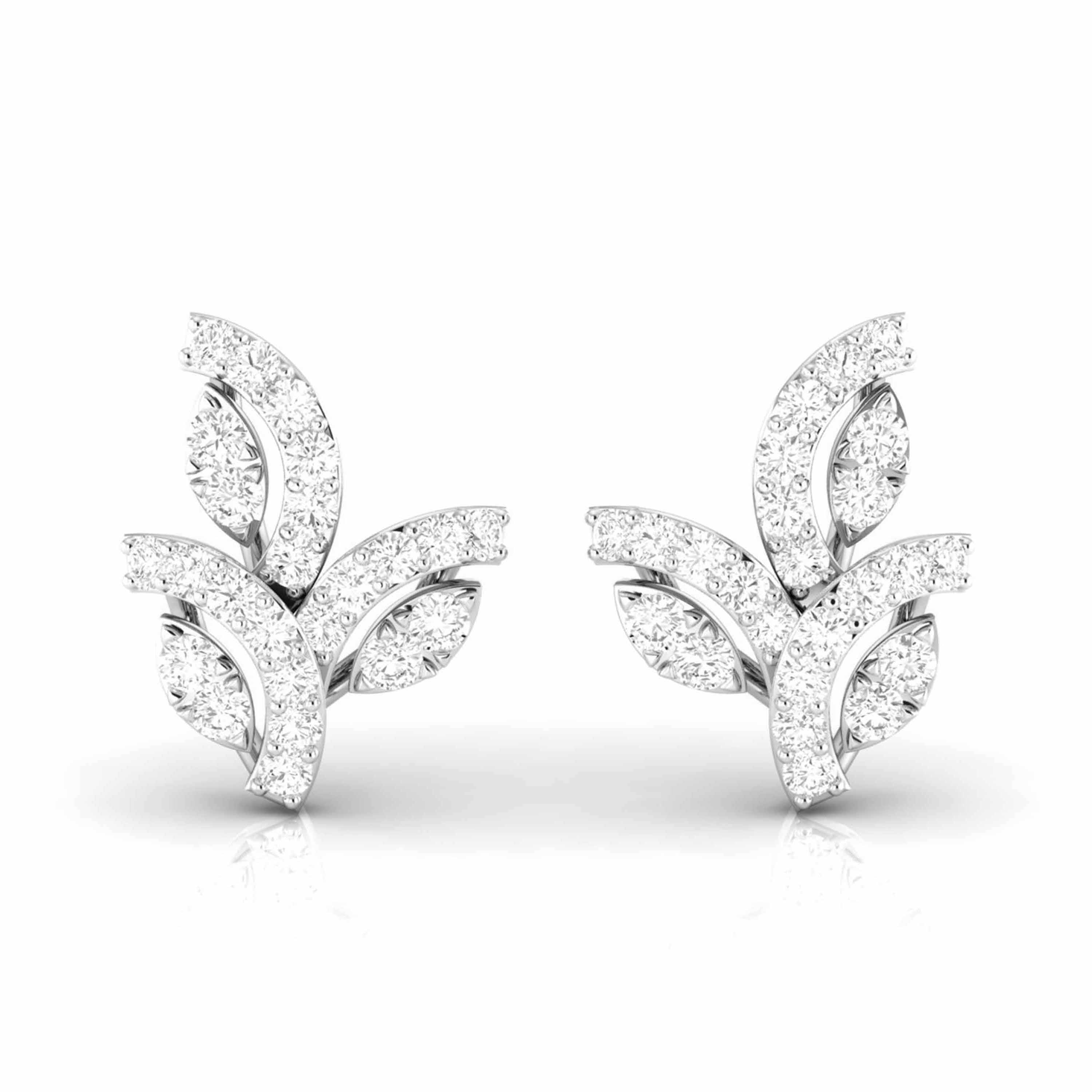 Beautiful Platinum Diamond  Earrings for Women JL PT E OLS 32