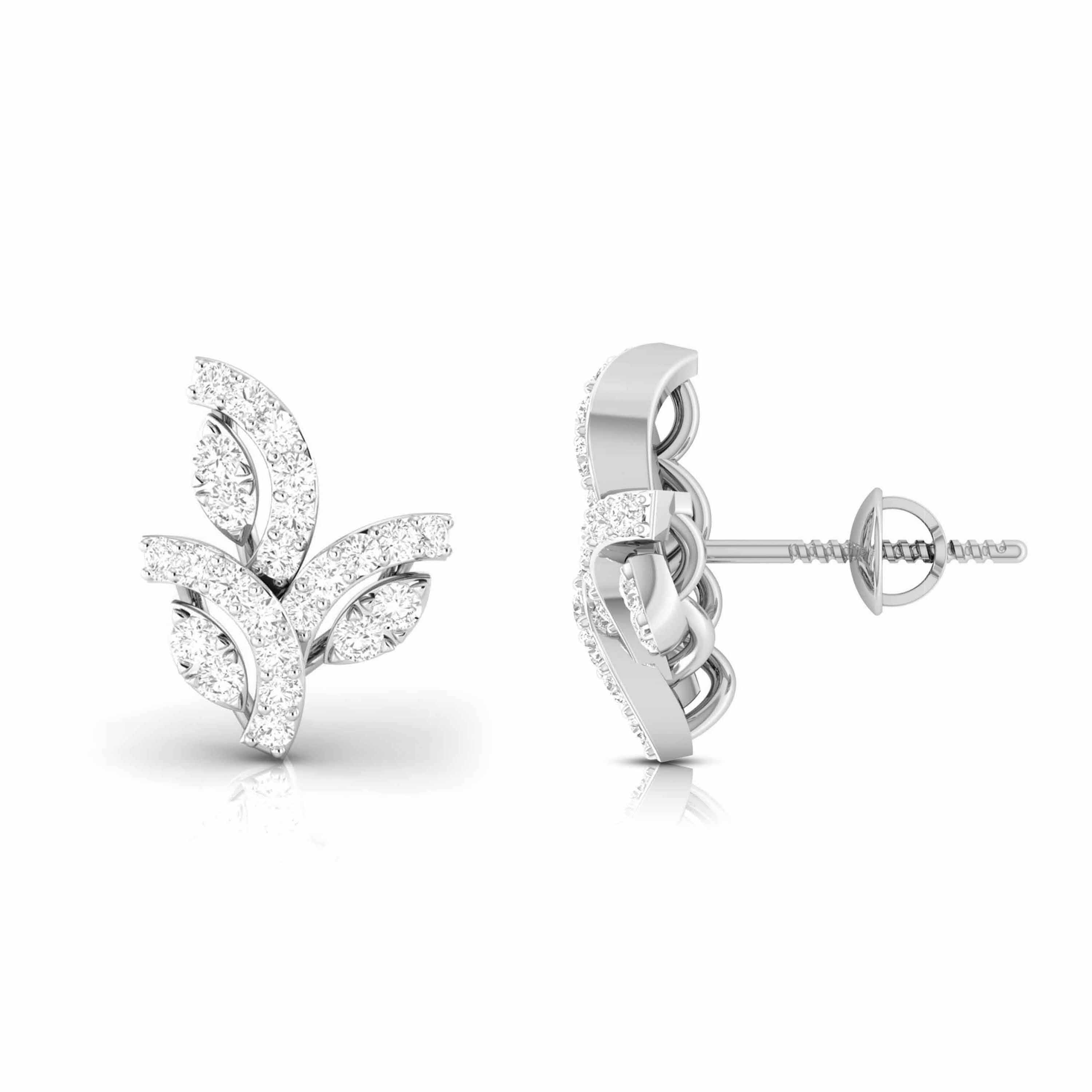 Beautiful Platinum Diamond  Earrings for Women JL PT E OLS 32