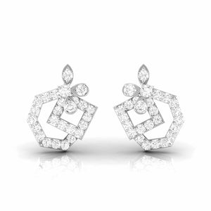 Designer Platinum Diamond Earrings for Women JL PT E OLS 34  VVS-GH Jewelove.US