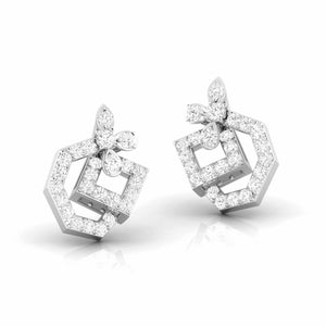 Designer Platinum Diamond Earrings for Women JL PT E OLS 34   Jewelove.US