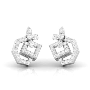 Designer Platinum Diamond Earrings for Women JL PT E OLS 34   Jewelove.US