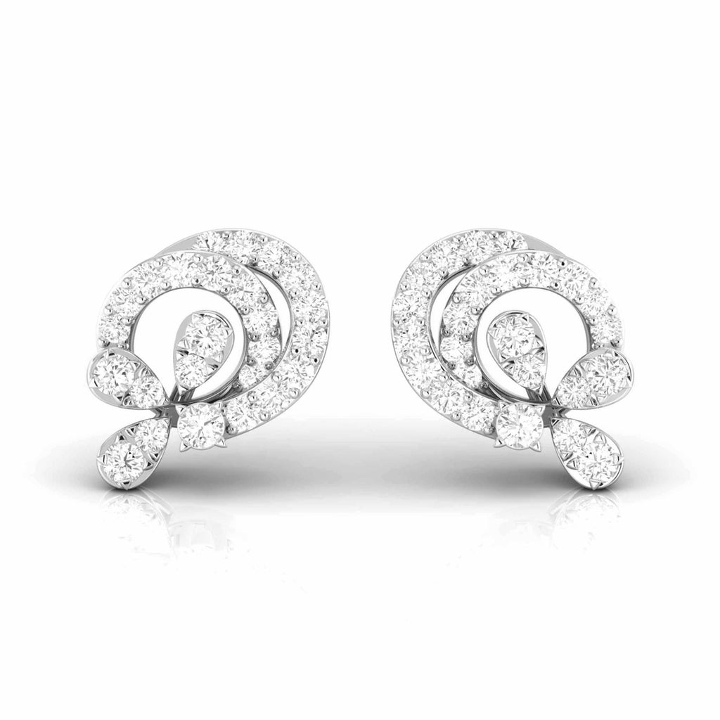 Designer Platinum Diamond Earrings for Women JL PT E OLS 35  VVS-GH Jewelove.US