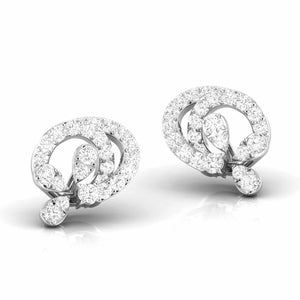 Designer Platinum Diamond Earrings for Women JL PT E OLS 35   Jewelove.US