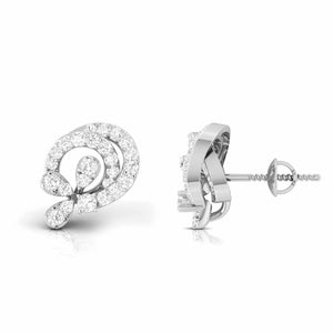 Designer Platinum Diamond Earrings for Women JL PT E OLS 35   Jewelove.US