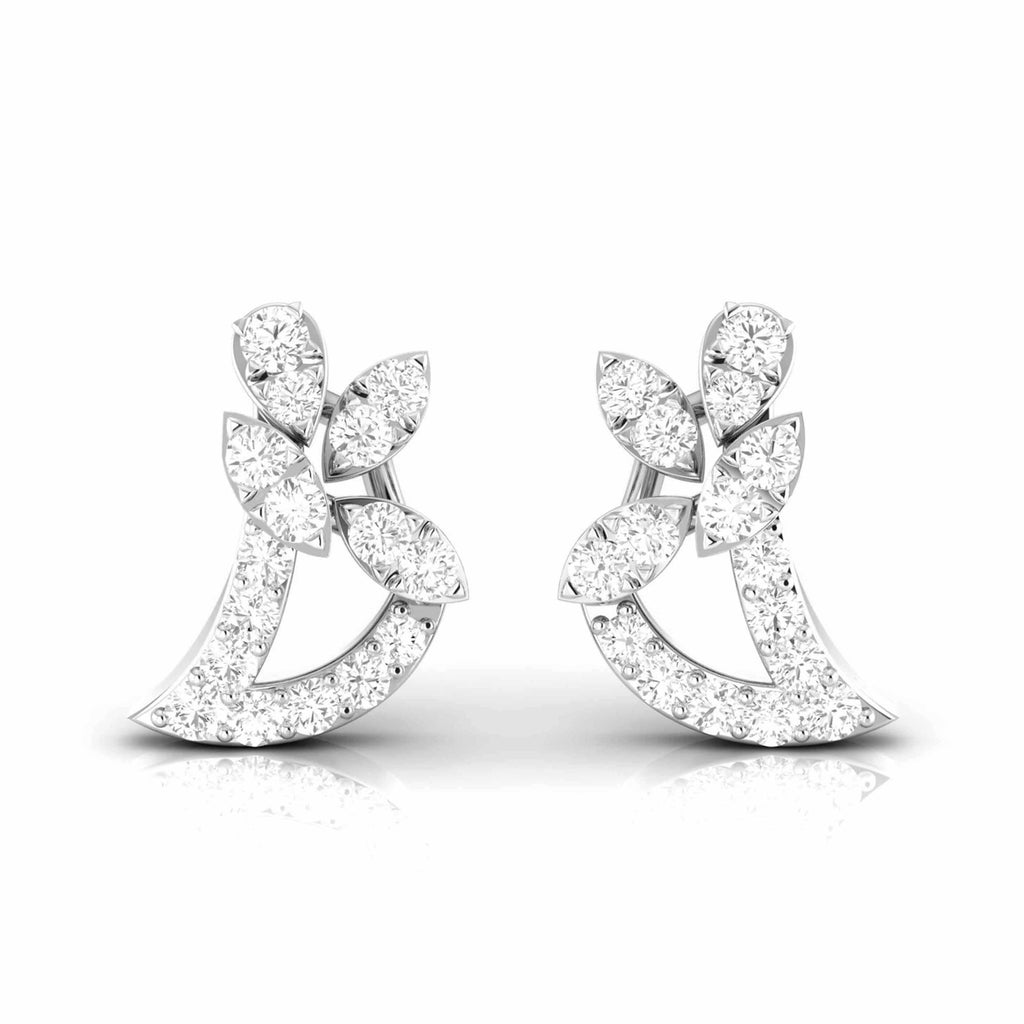 Beautiful Platinum Diamond Earrings for Women JL PT E OLS 37  VVS-GH Jewelove.US