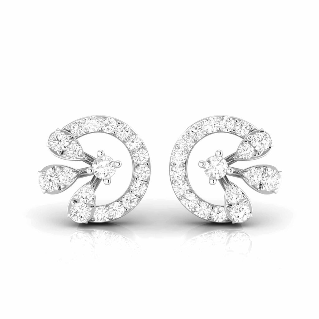 Fashionable Platinum Diamond Earrings for Women JL PT E OLS 38  VVS-GH Jewelove.US
