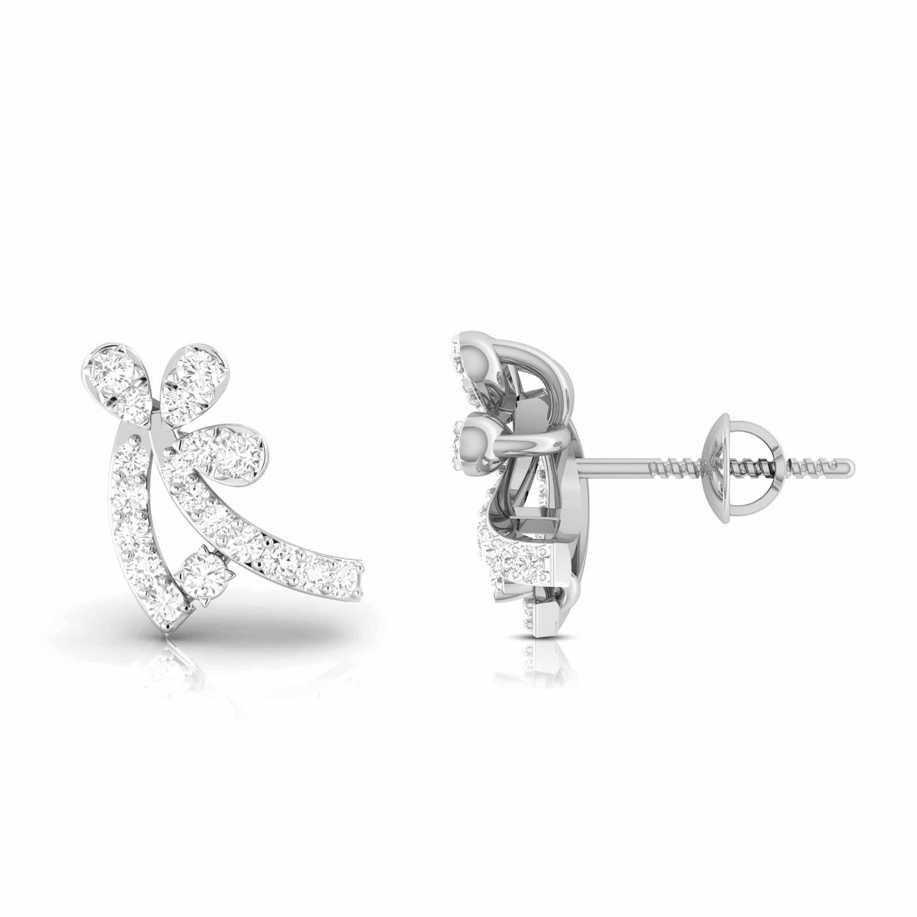 New Fashionable Platinum Diamond Earrings for Women JL PT E OLS 39   Jewelove.US