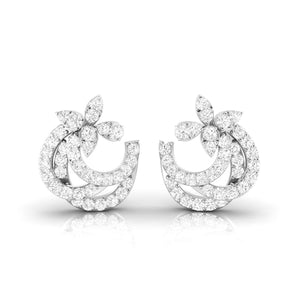 Designer Platinum Diamond Earrings for Women JL PT E OLS 41