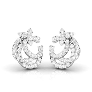 Designer Platinum Diamond Earrings for Women JL PT E OLS 41