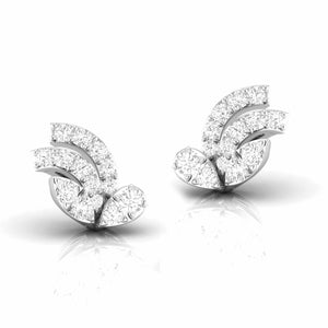 Designer Platinum Diamond Earrings for Women JL PT E OLS 43   Jewelove.US