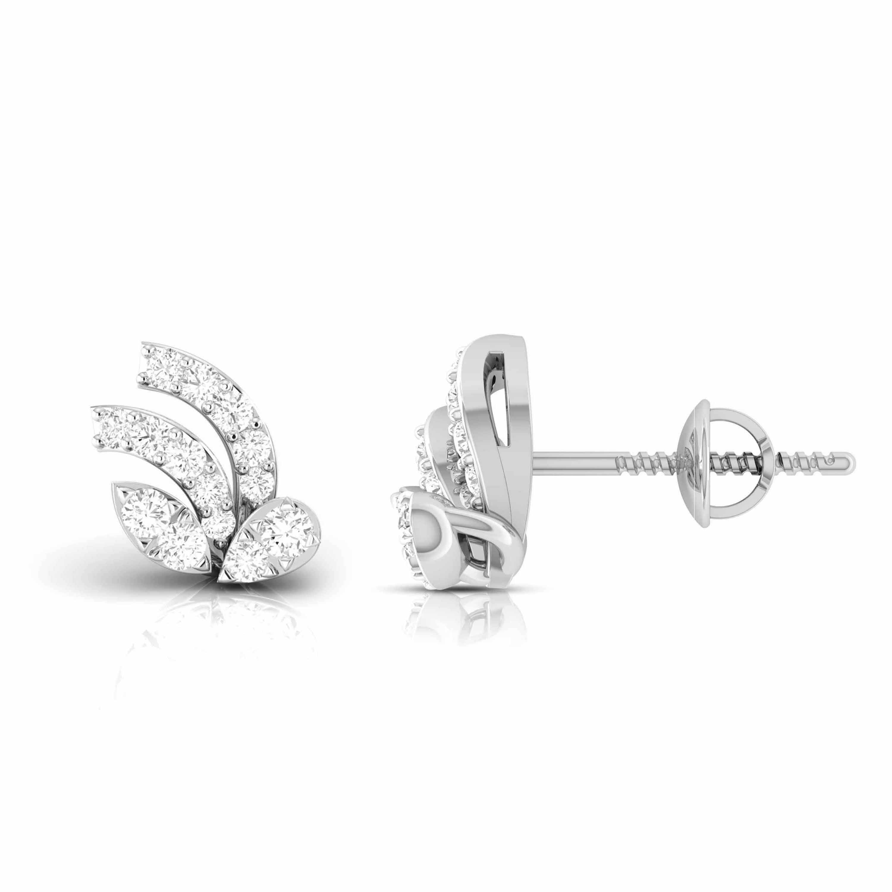 Designer Platinum Diamond Earrings for Women JL PT E OLS 43