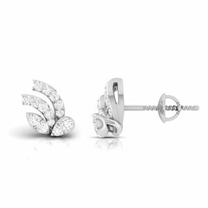 Designer Platinum Diamond Earrings for Women JL PT E OLS 43