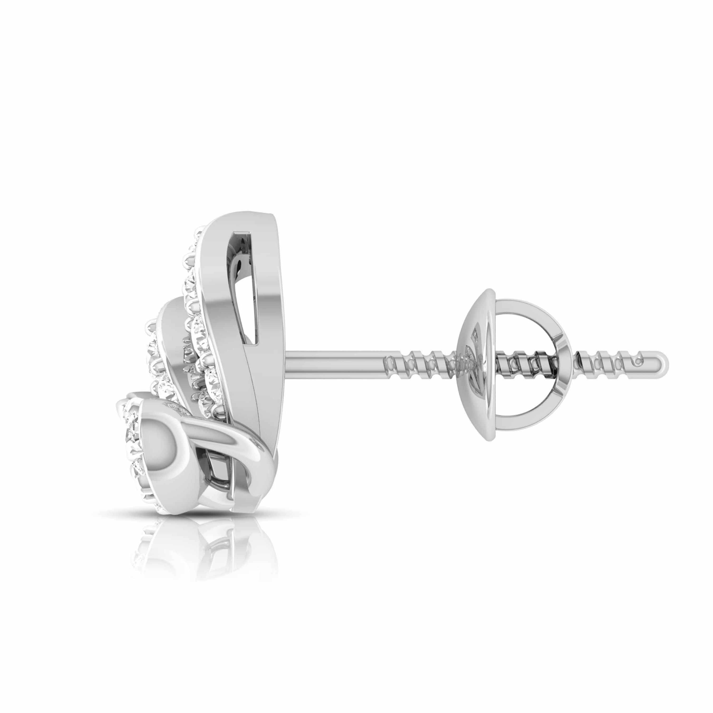 Designer Platinum Diamond Earrings for Women JL PT E OLS 43
