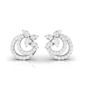 Platinum Fashionable Diamond Earrings for Women JL PT E OLS 44