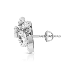 Platinum Fashionable Diamond Earrings for Women JL PT E OLS 44