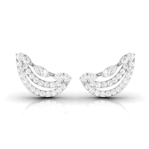 Platinum New Fashionable Diamond Earrings for Women JL PT E OLS 45   Jewelove.US