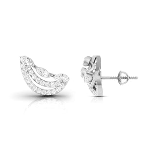 Platinum New Fashionable Diamond Earrings for Women JL PT E OLS 45
