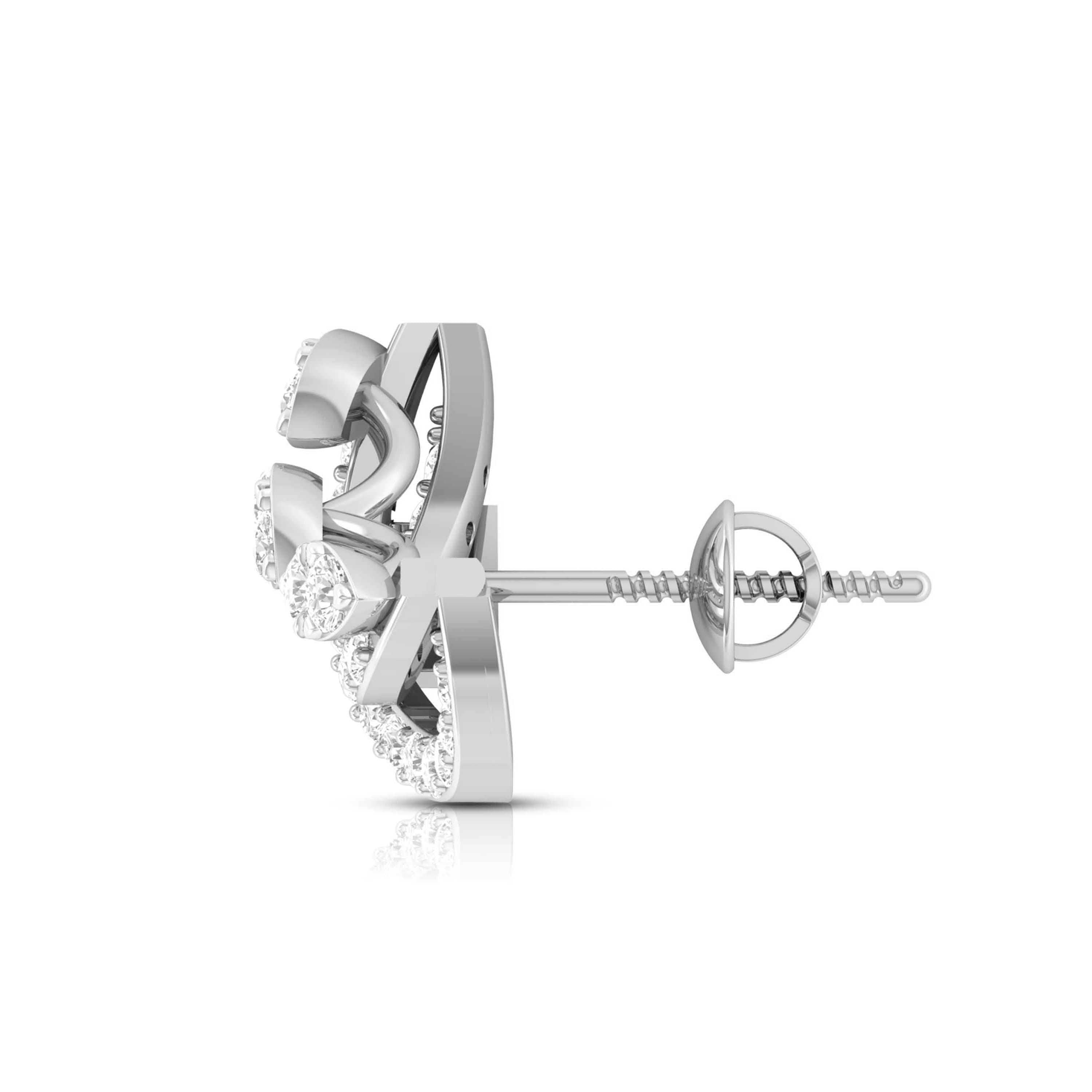 Platinum New Fashionable Diamond Earrings for Women JL PT E OLS 45