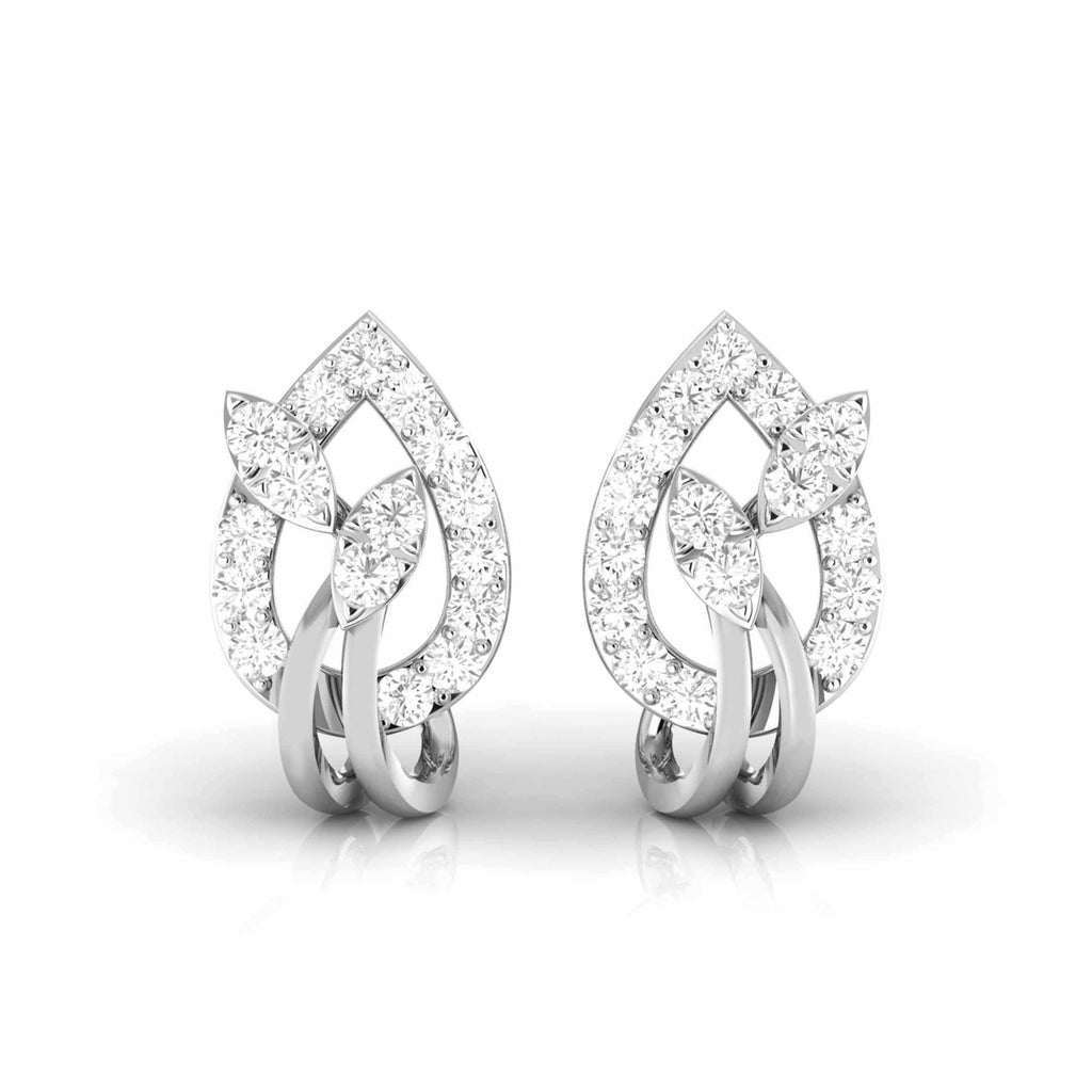 Designer Platinum Diamond Earrings for Women JL PT E OLS 46  VVS-GH Jewelove.US