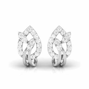 Designer Platinum Diamond Earrings for Women JL PT E OLS 46