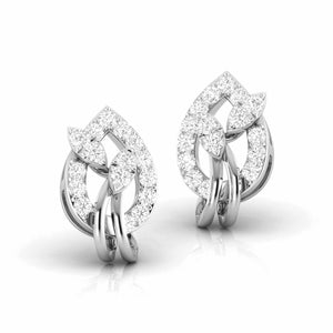Designer Platinum Diamond Earrings for Women JL PT E OLS 46