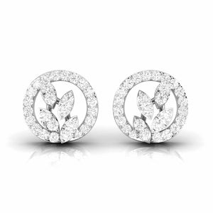 Designer Platinum Diamond Earrings for Women JL PT E OLS 47  VVS-GH Jewelove.US