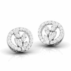 Designer Platinum Diamond Earrings for Women JL PT E OLS 47   Jewelove.US