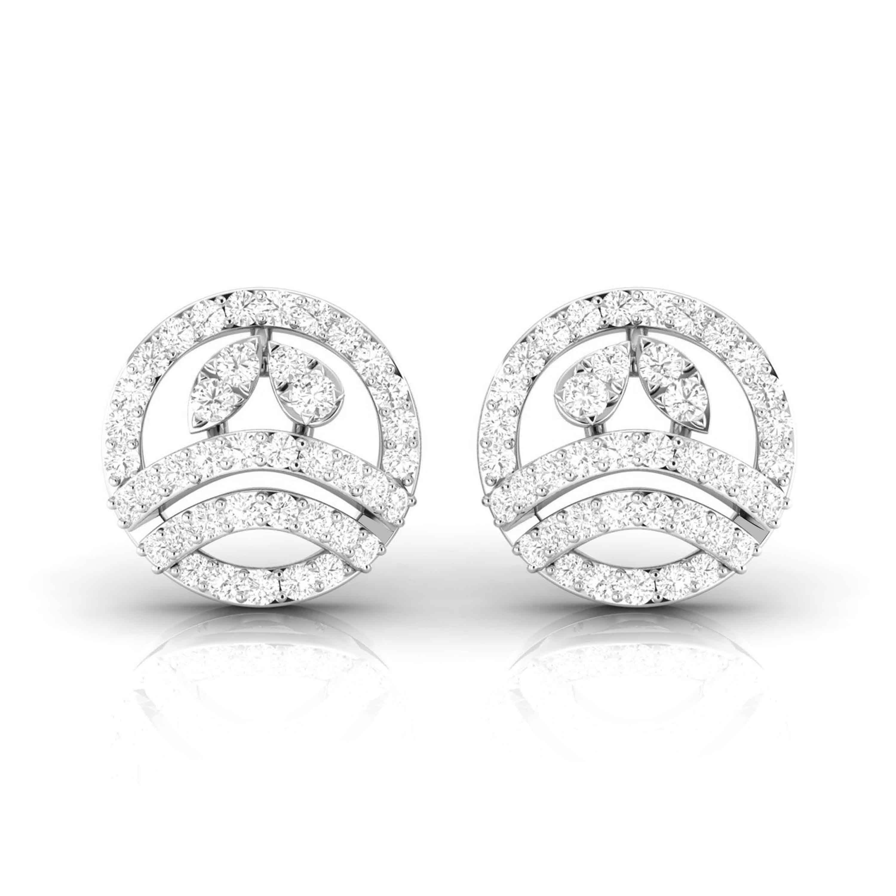 Beautiful Platinum Diamond Earrings for Women JL PT E OLS 48  VVS-GH Jewelove.US