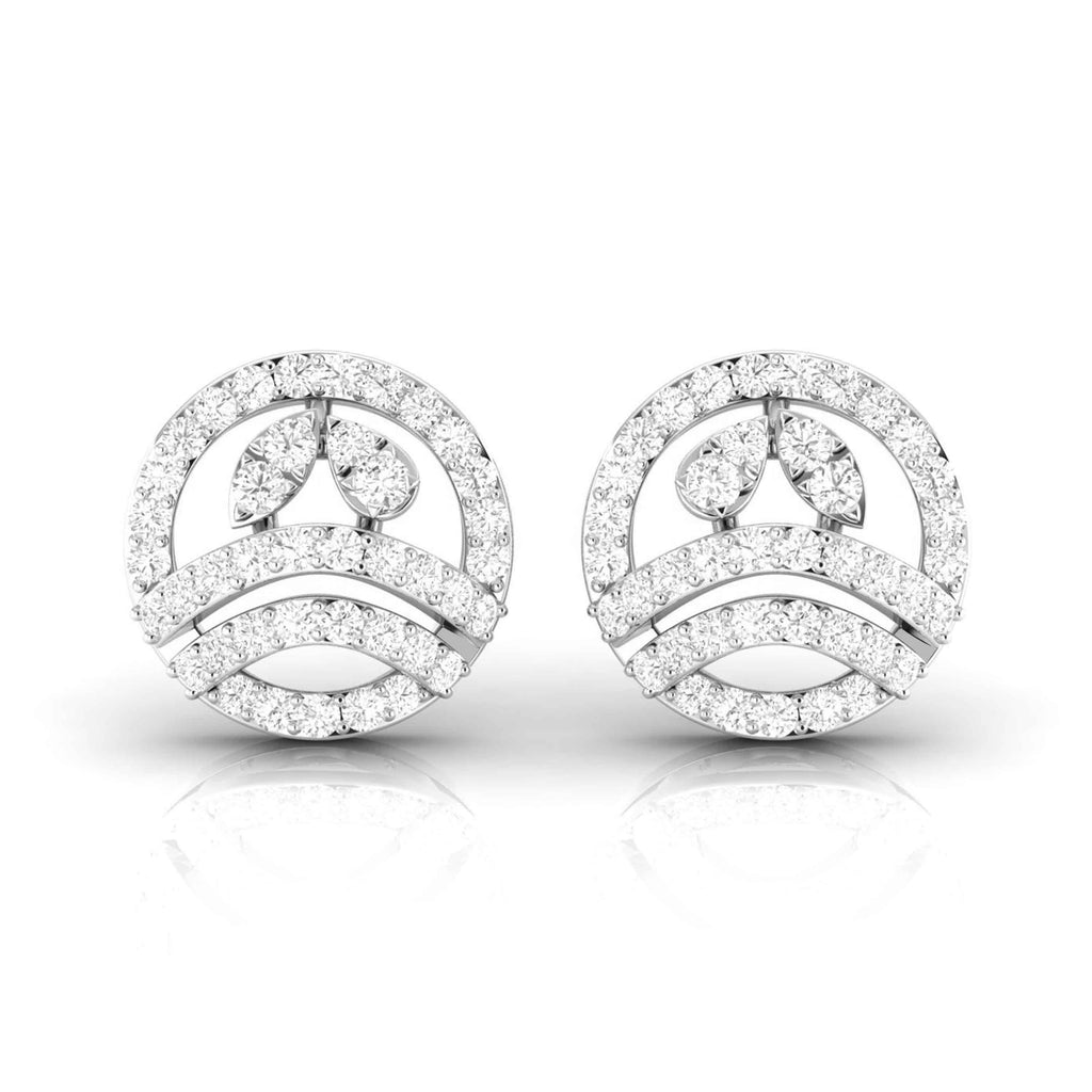 Beautiful Platinum Diamond Earrings for Women JL PT E OLS 48  VVS-GH Jewelove.US