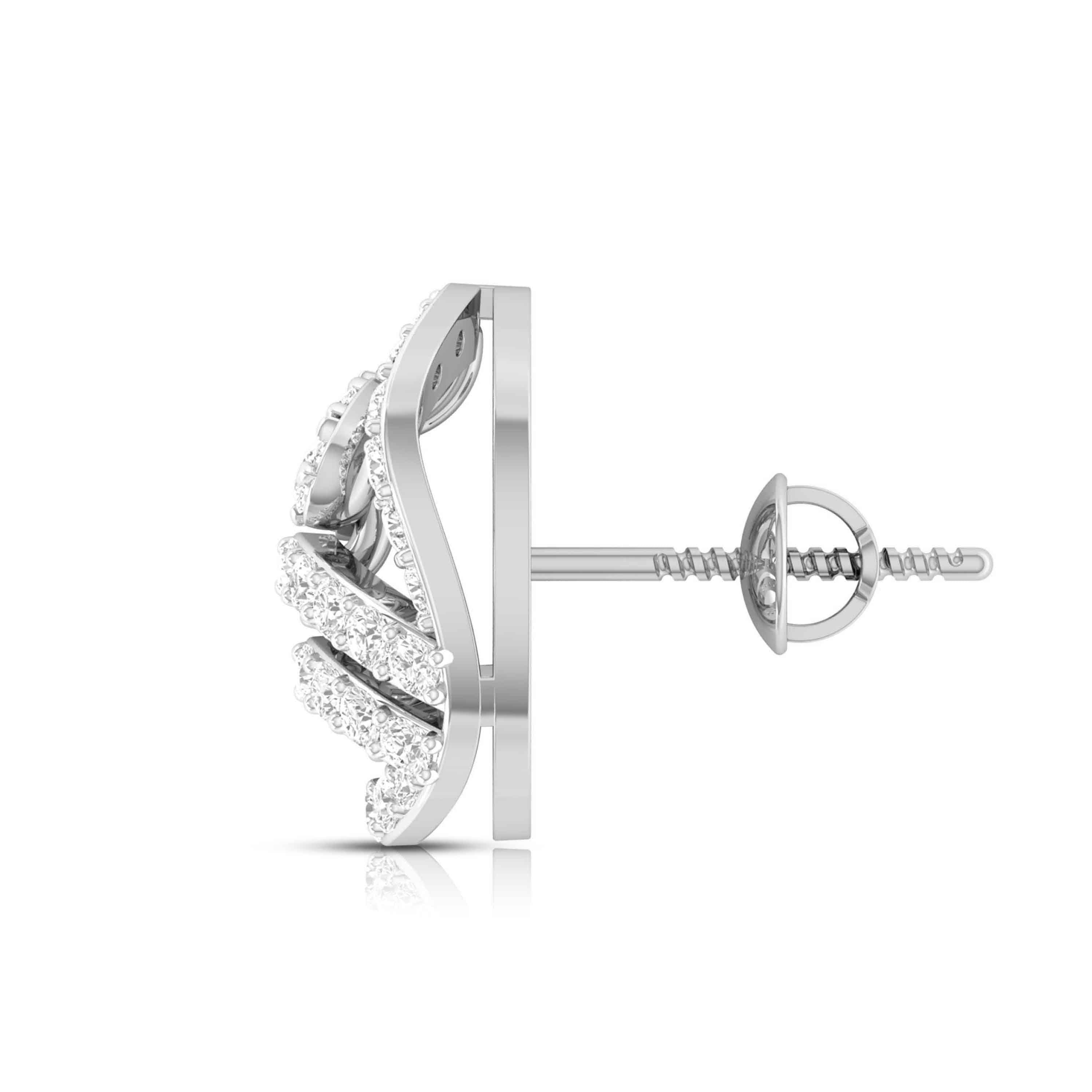 Beautiful Platinum Diamond Earrings for Women JL PT E OLS 48   Jewelove.US