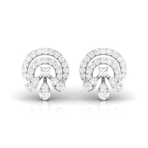 Designer Platinum Diamond Earrings for Women JL PT E OLS 49