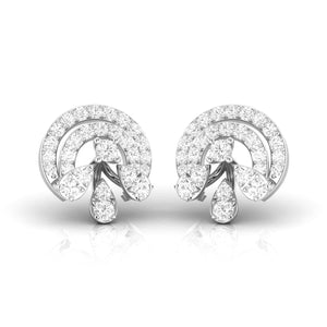 Designer Platinum Diamond Earrings for Women JL PT E OLS 49