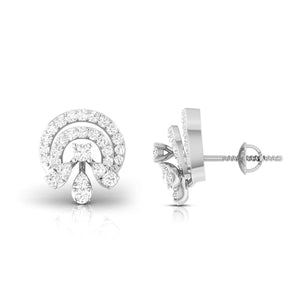 Designer Platinum Diamond Earrings for Women JL PT E OLS 49
