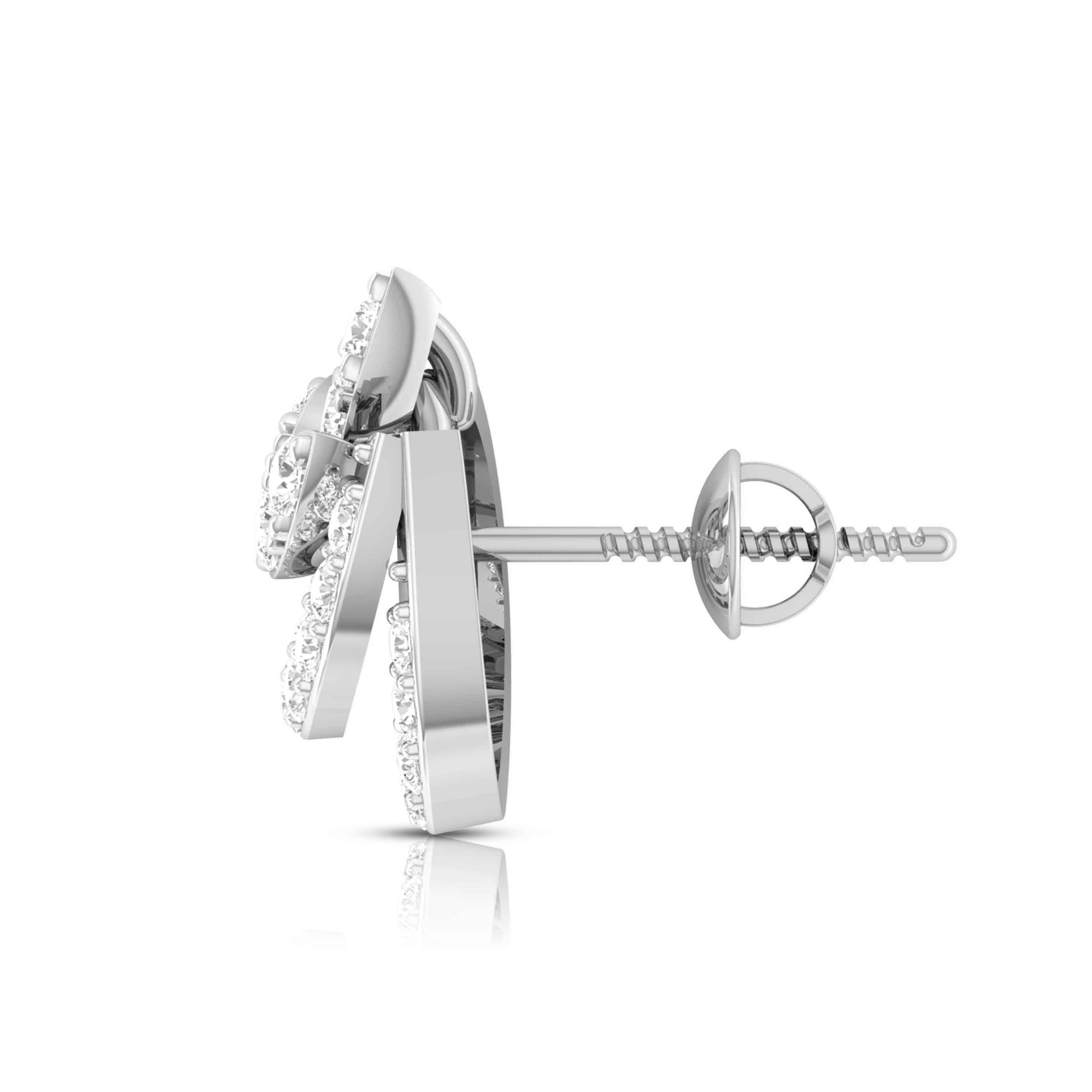 Beautiful Platinum Diamond Earrings for Women JL PT E OLS 50