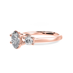 Load image into Gallery viewer, 50-Pointer Oval Cut Solitaire Diamond Accents 18K Rose Gold Ring JL AU 1234R-A   Jewelove.US
