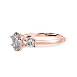 Load image into Gallery viewer, 70-Pointer Oval Cut Solitaire Diamond Accents 18K Rose Gold Ring JL AU 1234R-B   Jewelove.US
