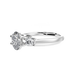 Load image into Gallery viewer, 50-Pointer Oval Cut Solitaire Diamond Accents Platinum Ring JL PT 1234-A   Jewelove.US
