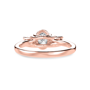70-Pointer Oval Cut Solitaire Diamond Accents 18K Rose Gold Ring JL AU 1234R-B   Jewelove.US