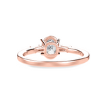 Load image into Gallery viewer, 70-Pointer Oval Cut Solitaire with Baguette Diamond Accents 18K Rose Gold Ring JL AU 1226R-B   Jewelove.US
