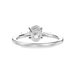 Load image into Gallery viewer, 30-Pointer Oval Cut Solitaire with Baguette Diamond Accents Platinum Ring JL PT 1226   Jewelove.US

