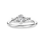 Load image into Gallery viewer, 50-Pointer Oval Cut Solitaire Diamond Accents Platinum Ring JL PT 1234-A   Jewelove.US
