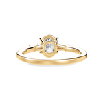 Load image into Gallery viewer, 70-Pointer  Oval Cut Solitaire with Baguette Diamond Accents 18K Yellow Gold Ring JL AU 1226Y-B   Jewelove.US
