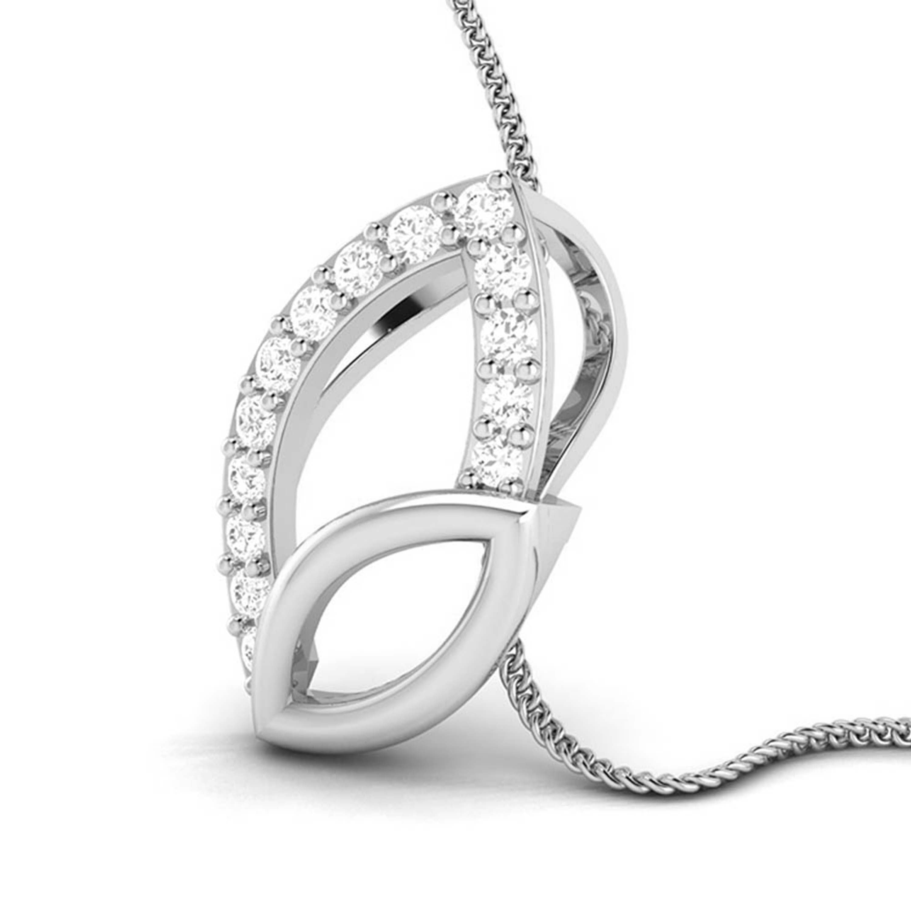 Platinum with Diamond Pendant Set for Women JL PT P 2419