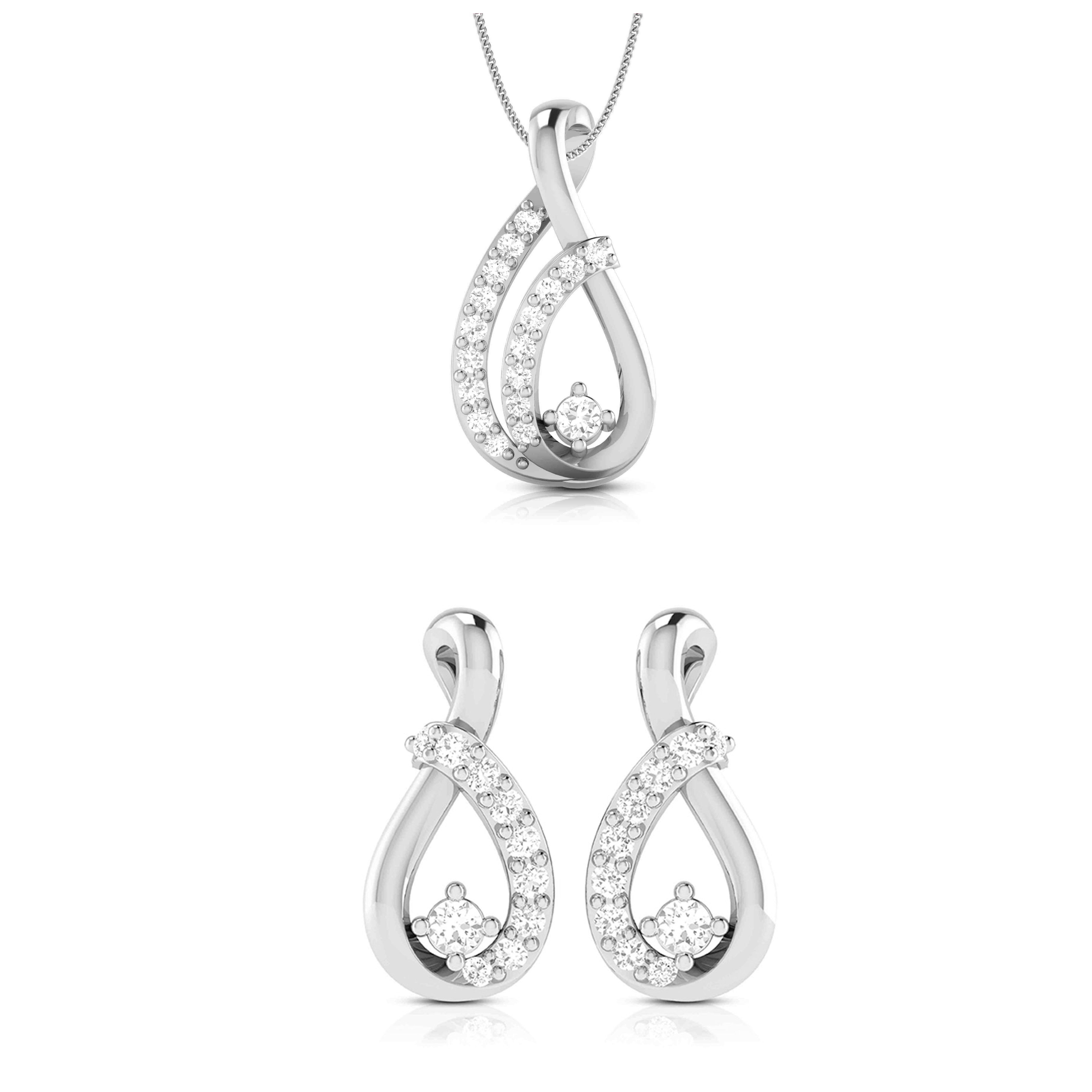 Beautiful Platinum with Diamond Pendant Set for Women  JL PT P 2423  Pendant-Set Jewelove.US