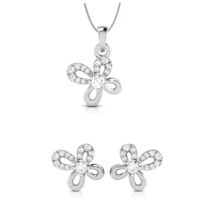 Beautiful Platinum with Diamond Pendant Set for Women JL PT P 2425